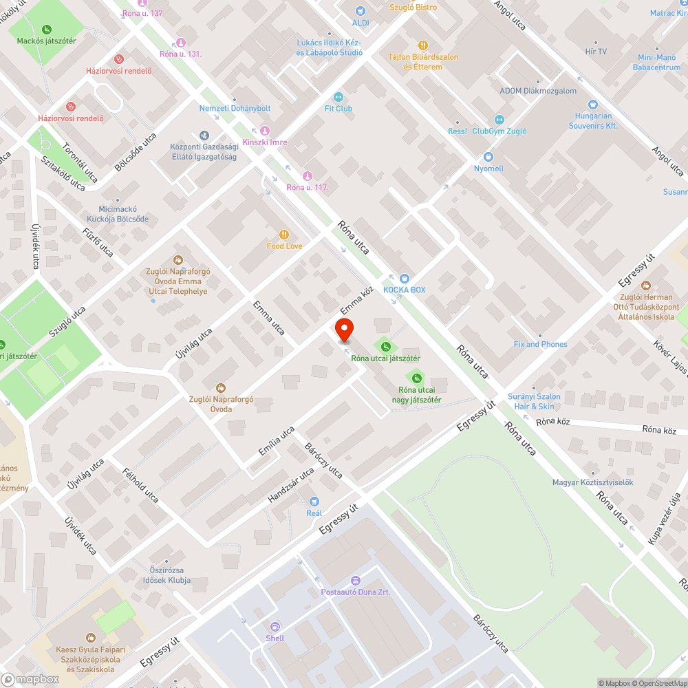 Elhagyott jármű bejelentés helye