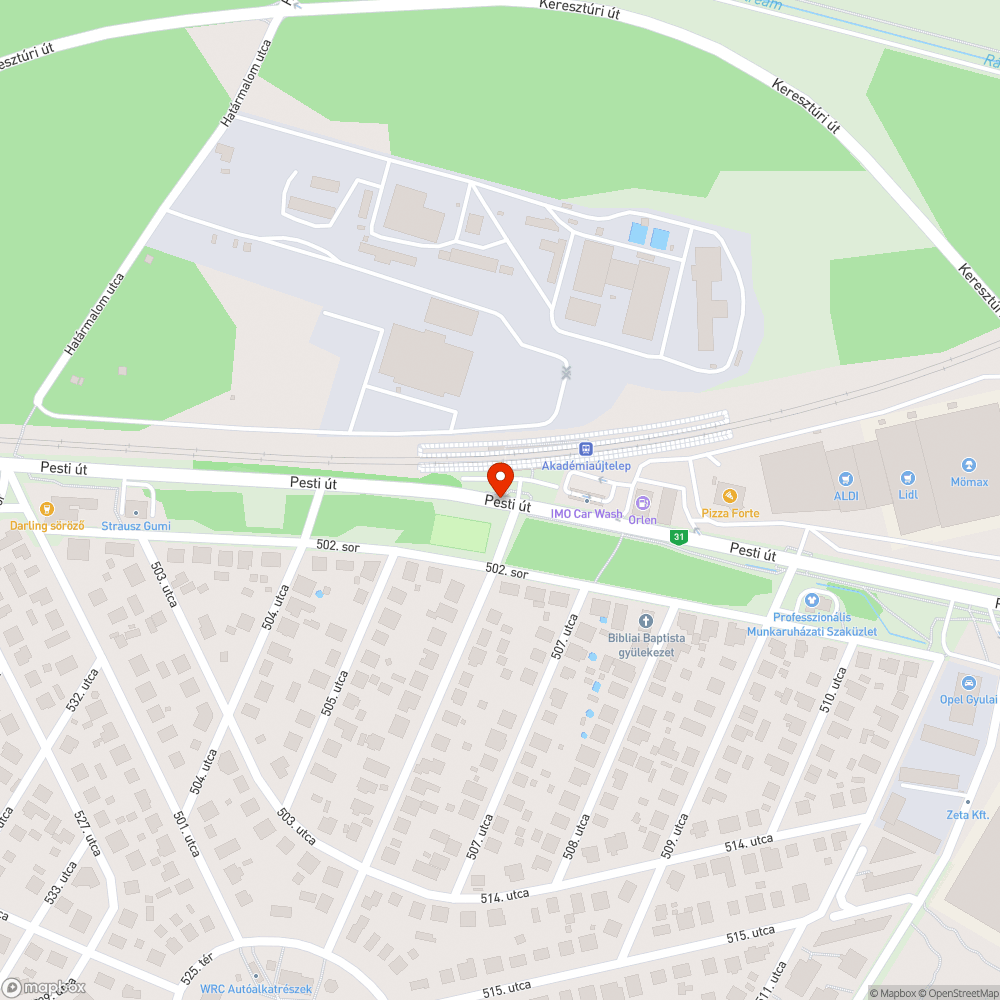 Zöldterület leparkolása bejelentés helye