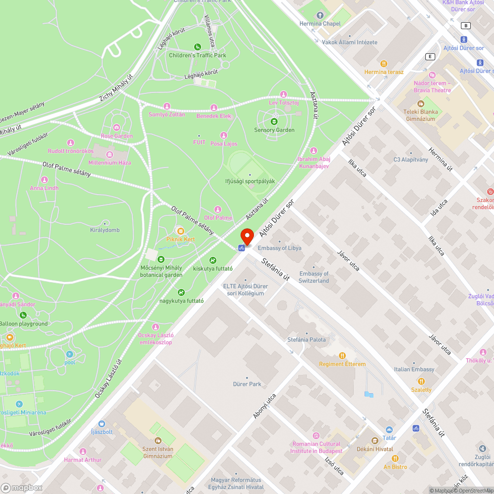 Lekopott kerékpáros átvezetés bejelentés helye