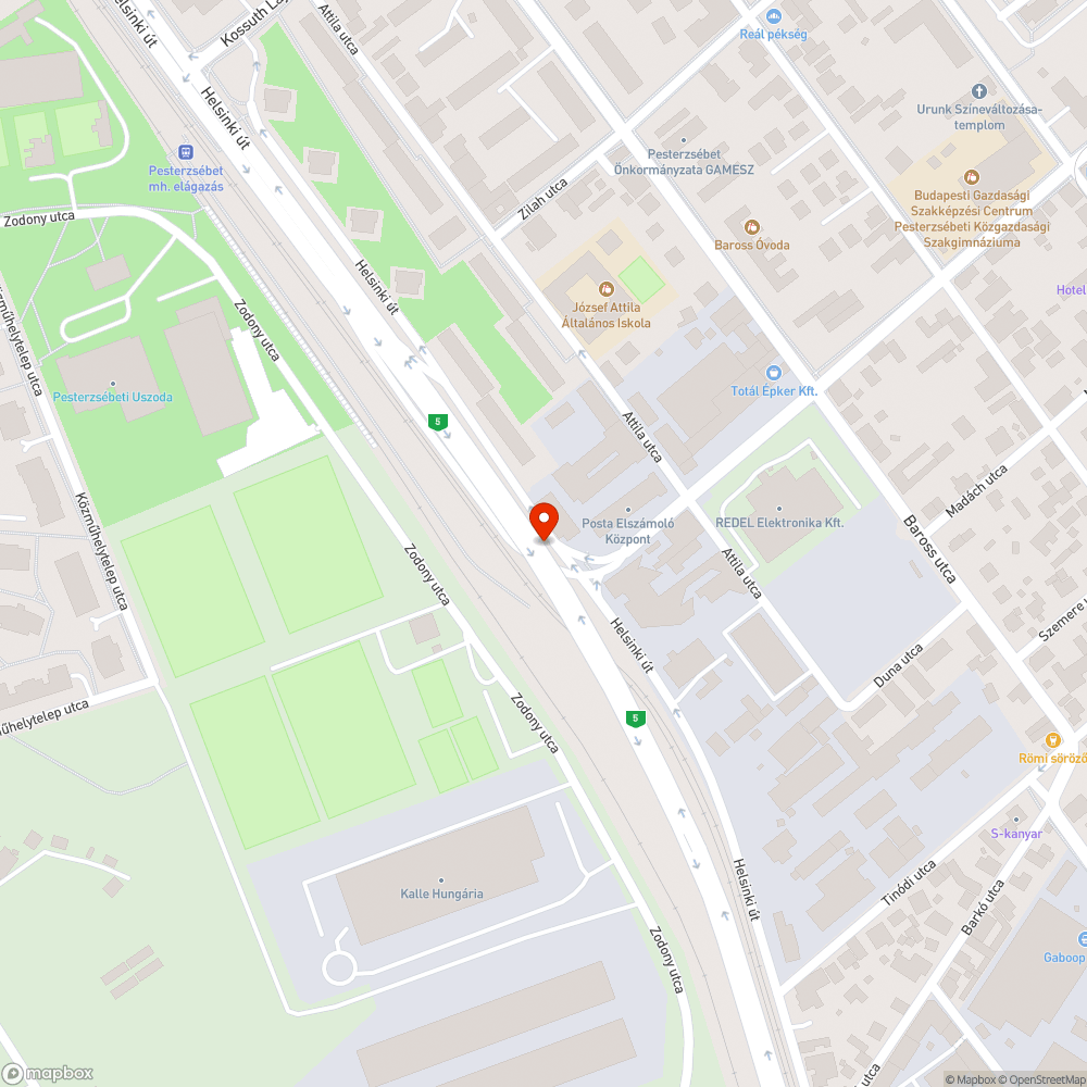 Helsinki úti felüljáró északi oldal bejelentés helye