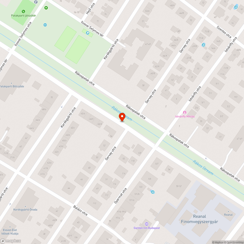 Kiszáradt fa bejelentés helye