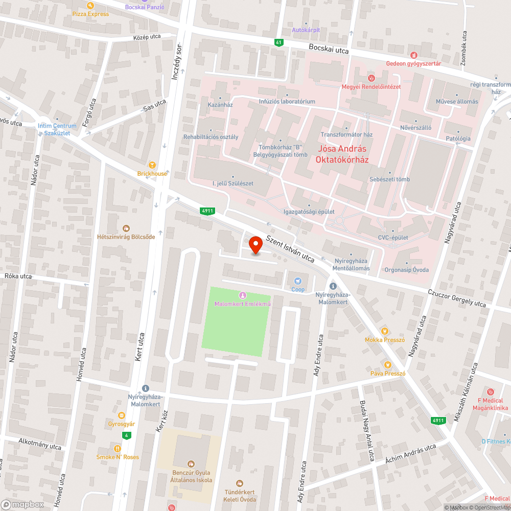 Szemetes, cigarettacsikkes parkoló bejelentés helye