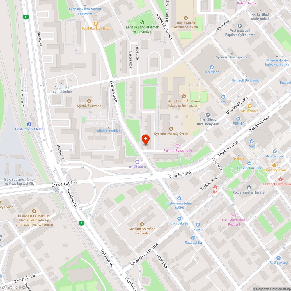 Kiszáradt faág bejelentés helye