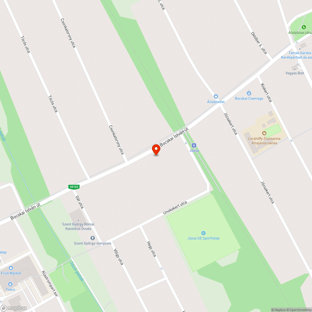 Sérült tábla bejelentés helye