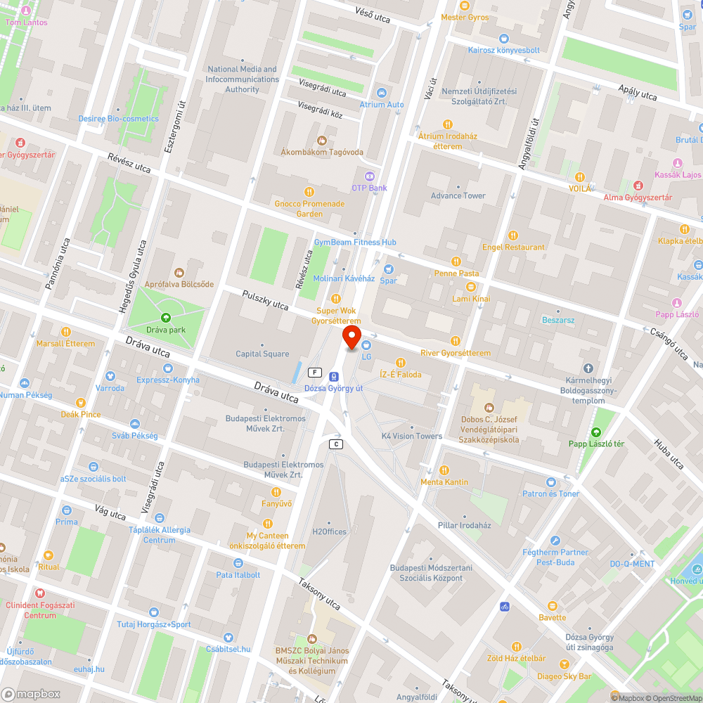 1134 Váci út 33. szemetes bejelentés helye