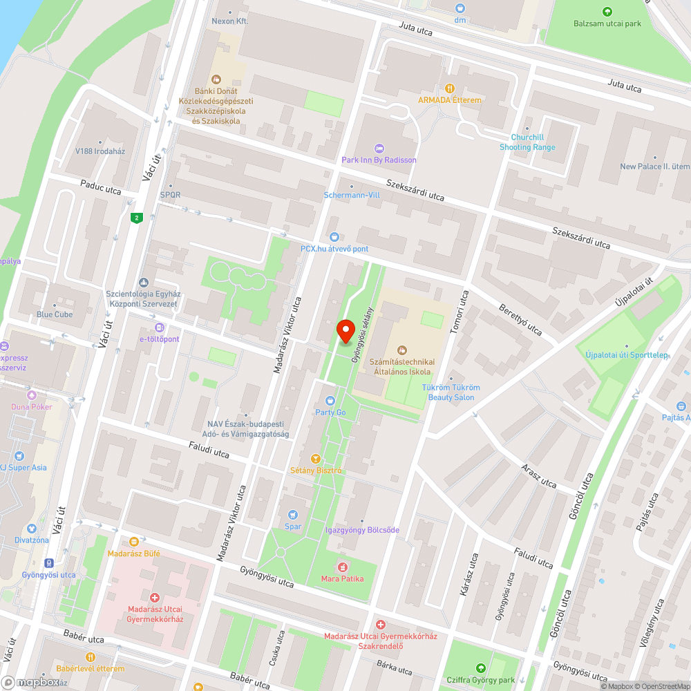 Üvegszilánk Gyöngyösi sétány játszótér homokozó bejelentés helye