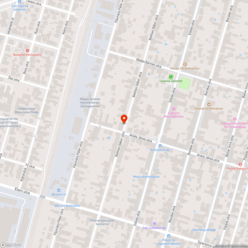 Kátyúk és leszakadt ág bejelentés helye