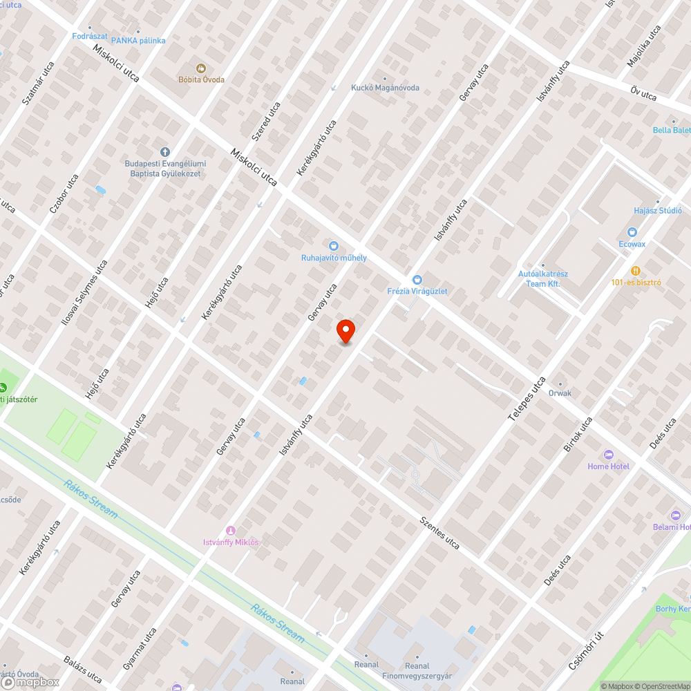 Elhagyott jármű bejelentés helye