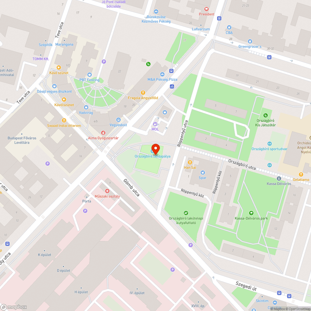 Sportpálya elhasználódása bejelentés helye