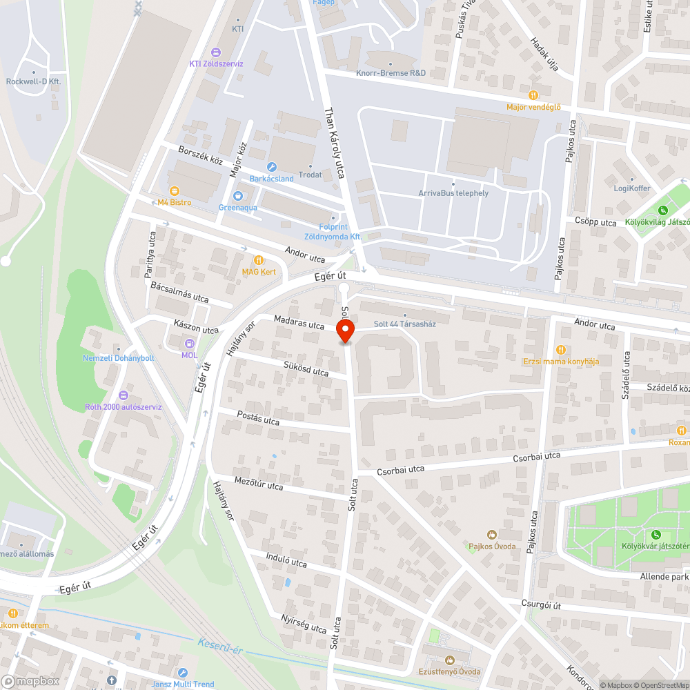 Solt utca, járda (?) felújítás érdeklődés bejelentés helye