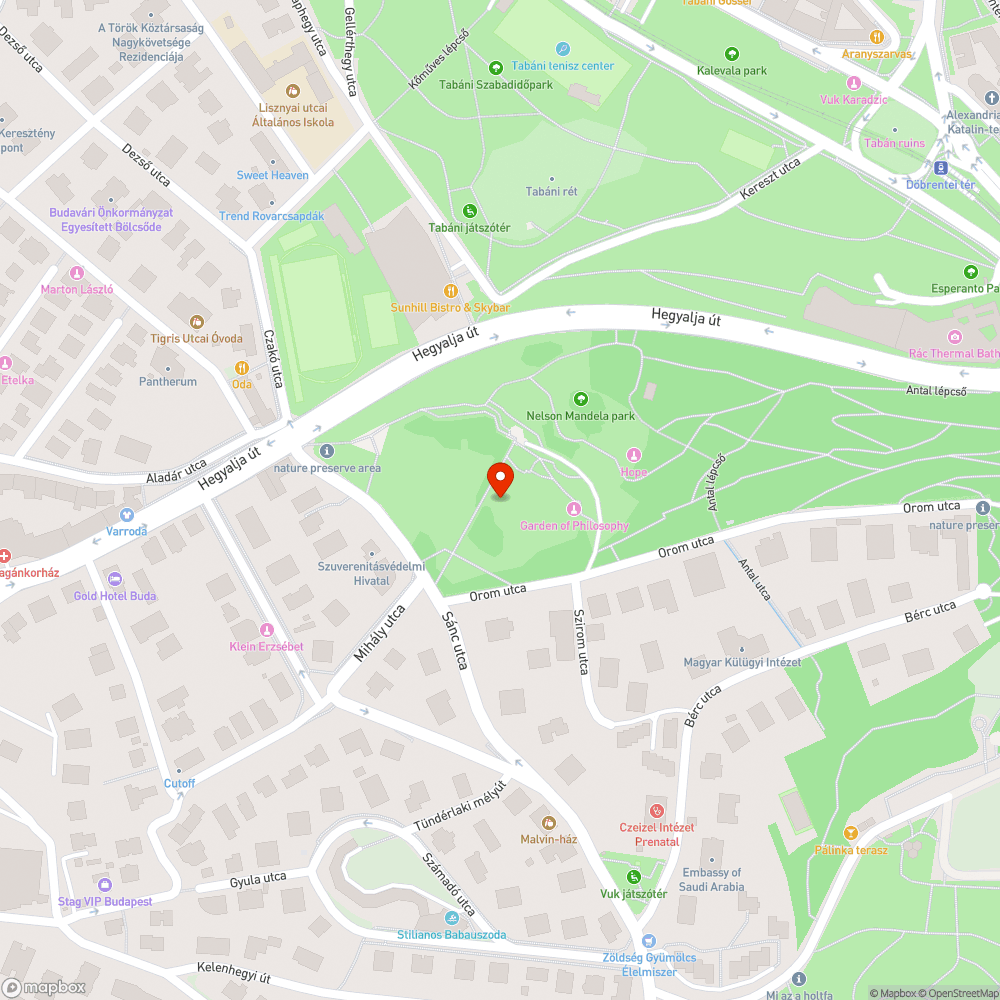 Filozófusok kertje, szemét bejelentés helye