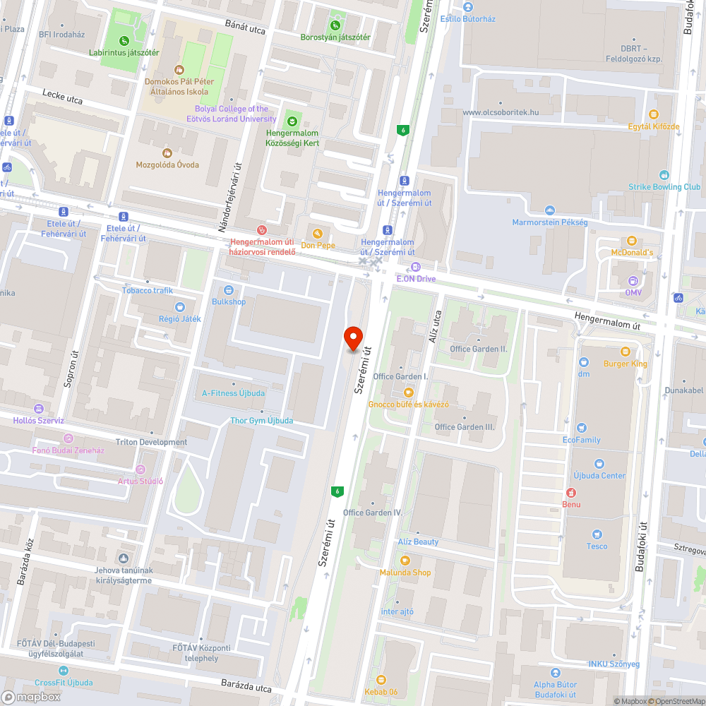 Nagyon régi úthiba bejelentés helye