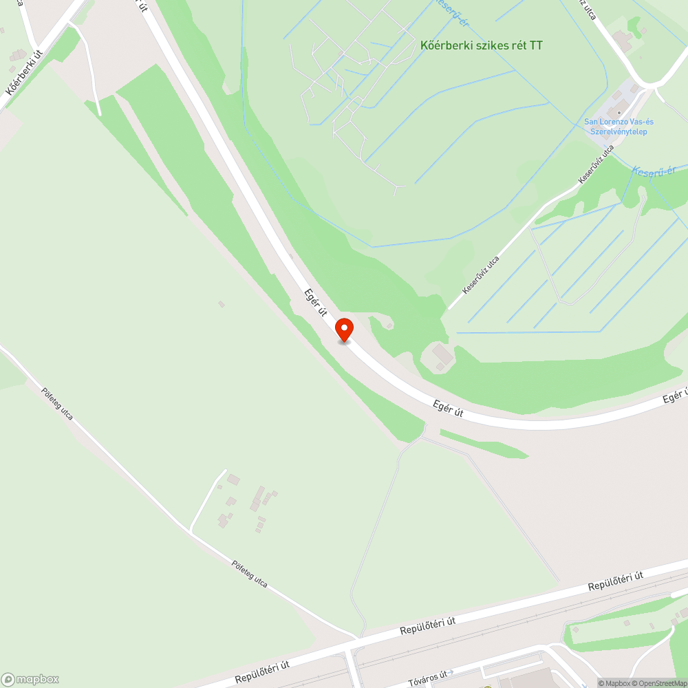 Megcsonkított és kivágott fák az Egér úton bejelentés helye