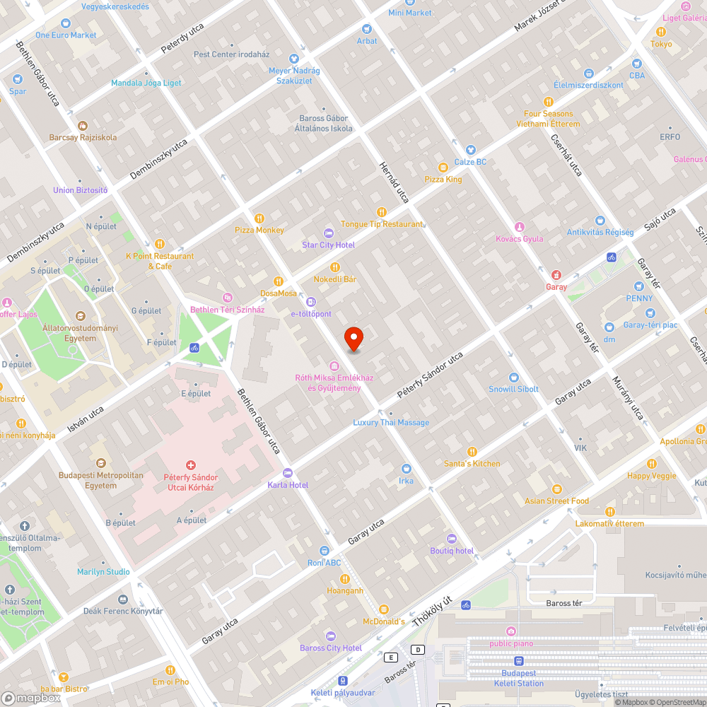 Kanapé bejelentés helye