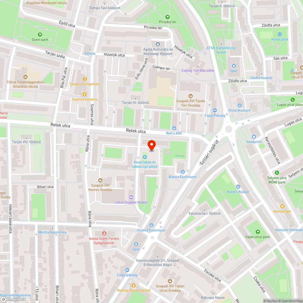 Lámpa nem világít - Kemes utcai sportpálya bejelentés helye