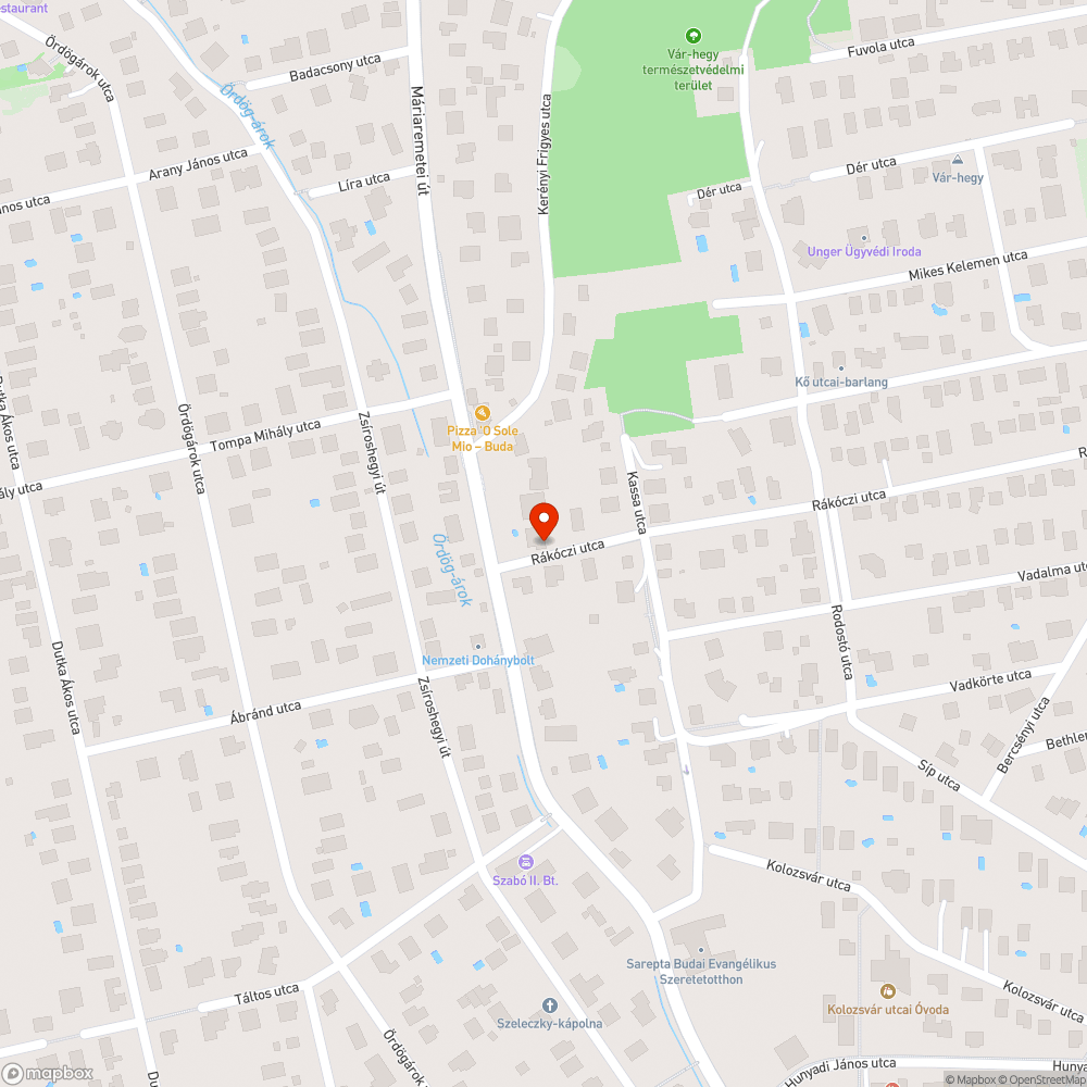 Veszélyes kátyú bejelentés helye