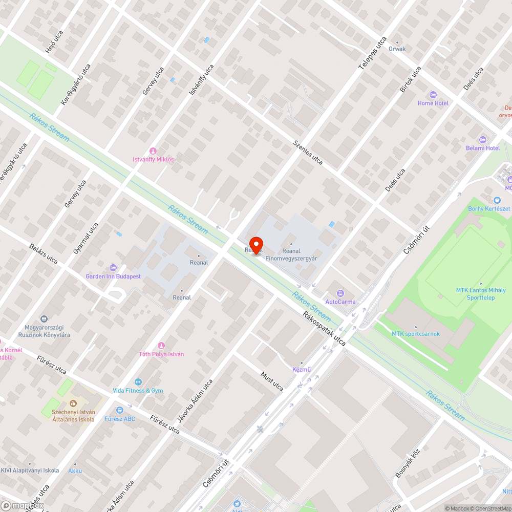 Kiszáradt fa bejelentés helye