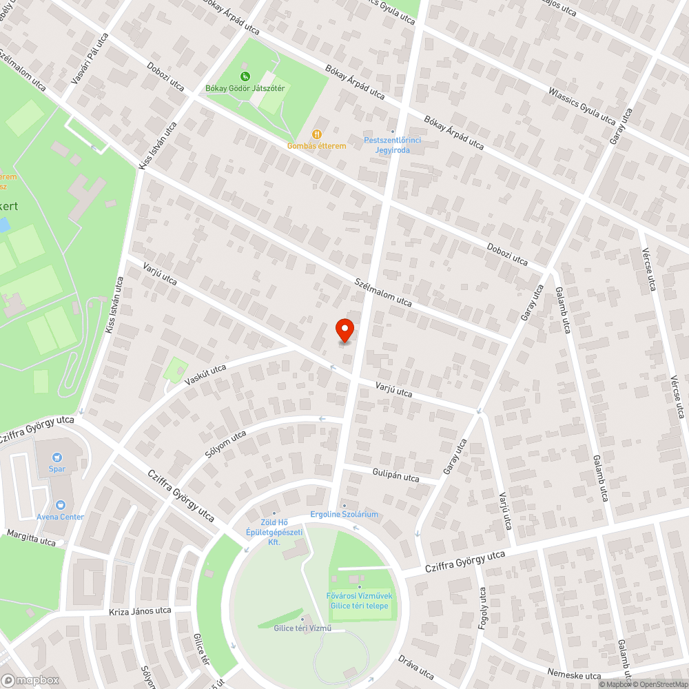 Nyomvályú bejelentés helye