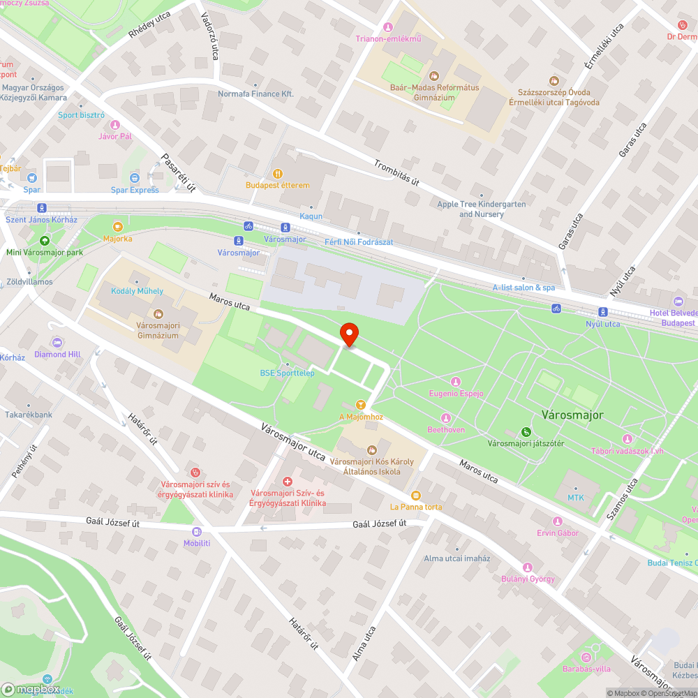 Elhagyott, telefirkált furgon a Városmajorban bejelentés helye