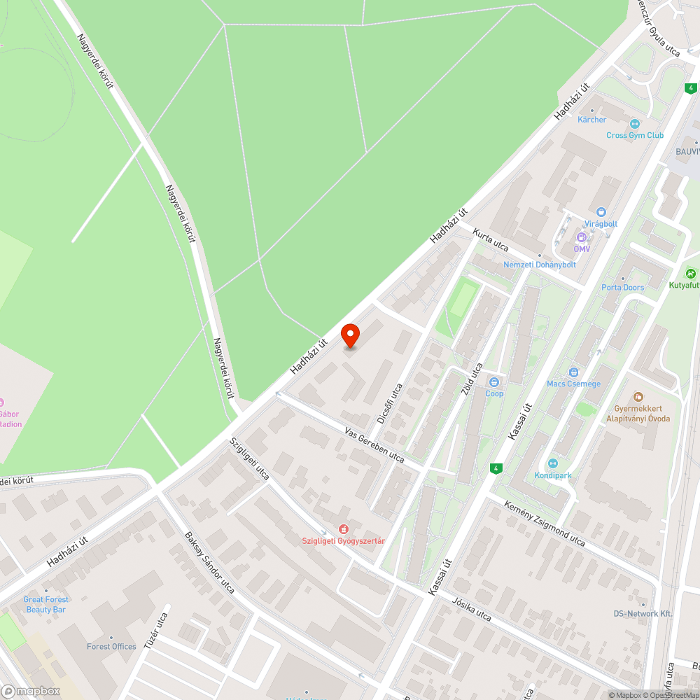 beszakadt járda bejelentés helye