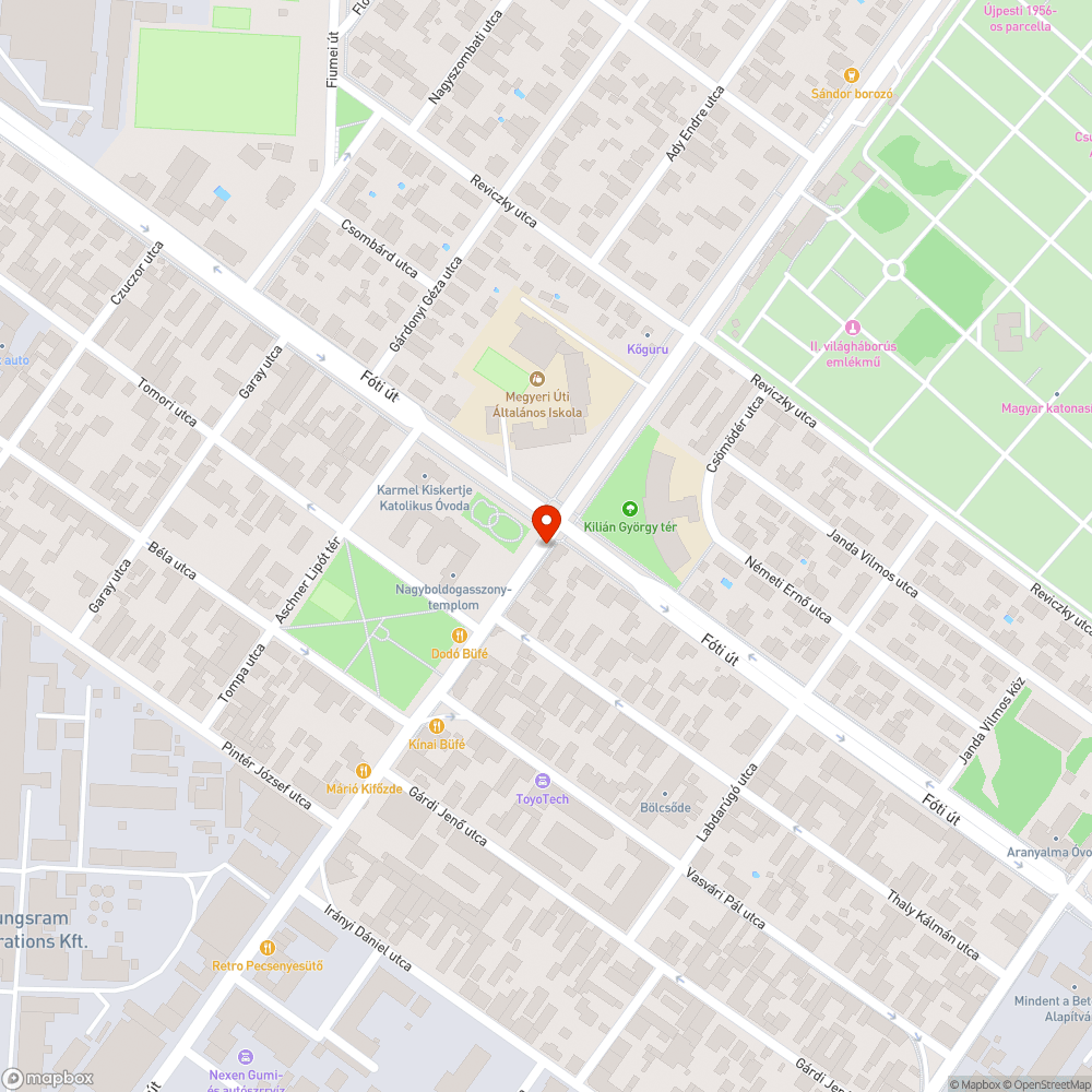 Kiesett terelő bejelentés helye