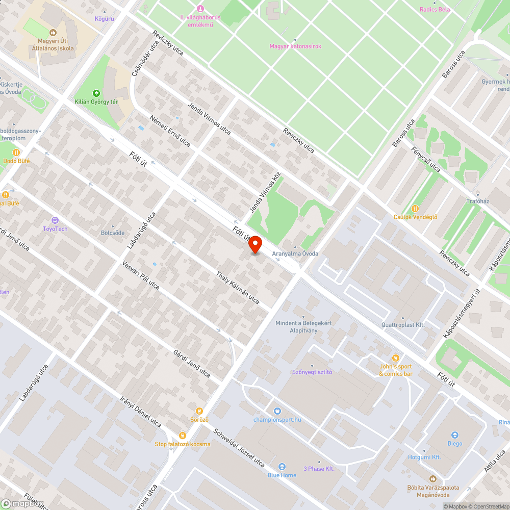 Üres fahely bejelentés helye