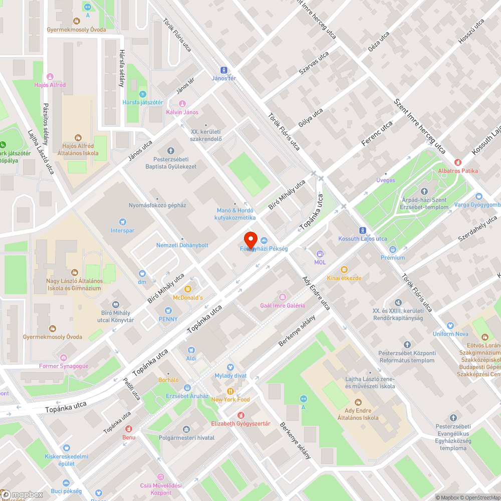 Kiszáradt fa bejelentés helye