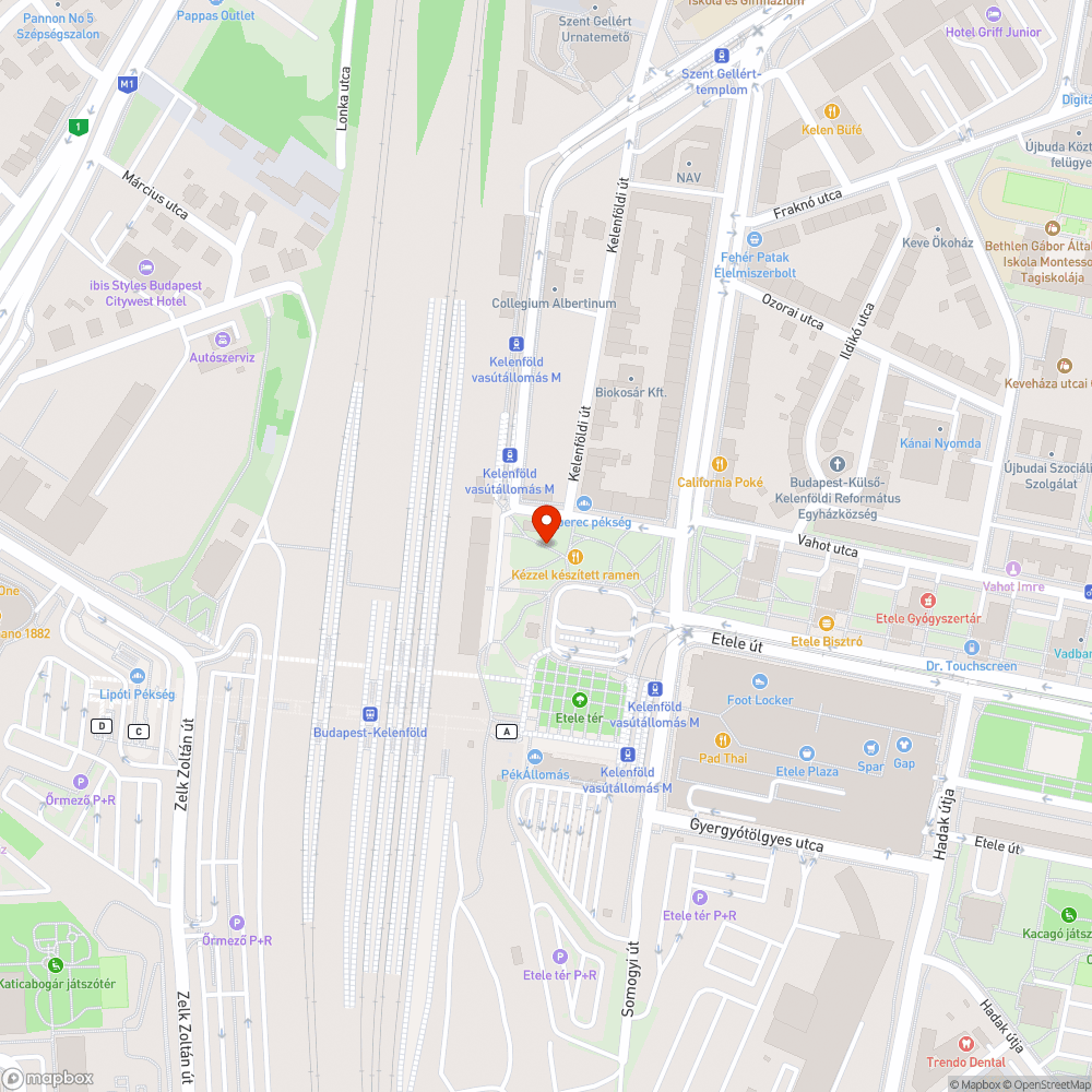 Megsüllyedt járda 2. bejelentés helye