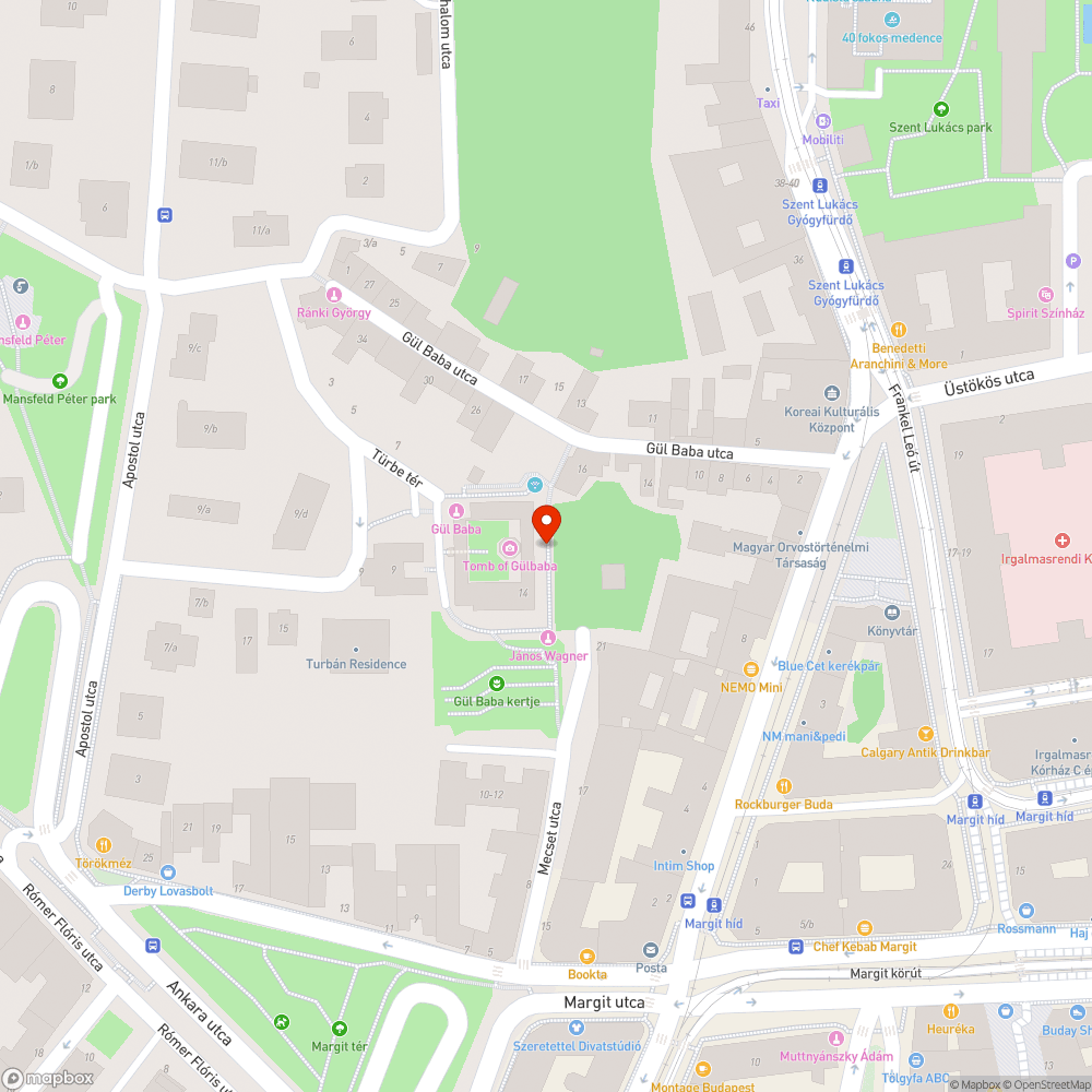 Rendszeres éjjeli hangoskodás a Gul Baba türbe környéken bejelentés helye