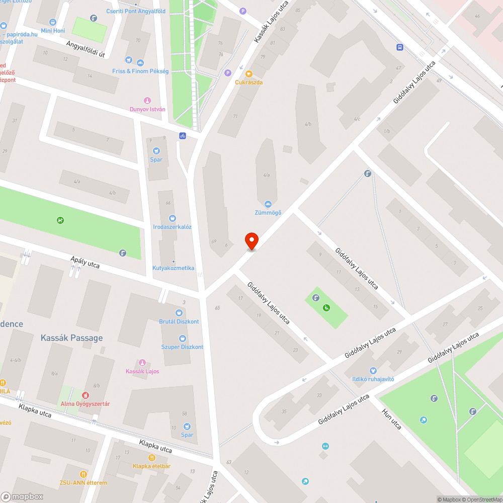 Kiálló és mozgó térkő bejelentés helye