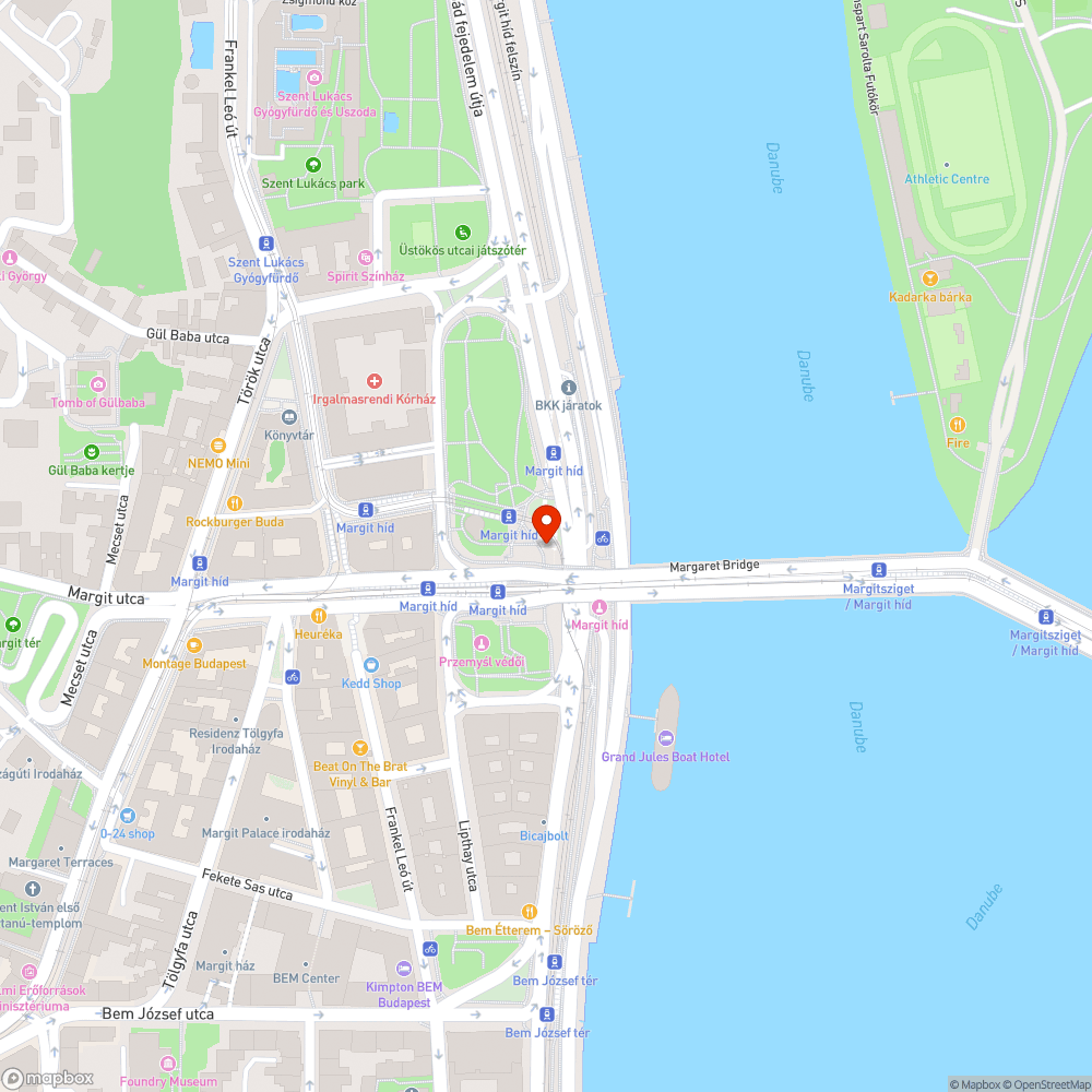 Graffitis Margit híd bejelentés helye