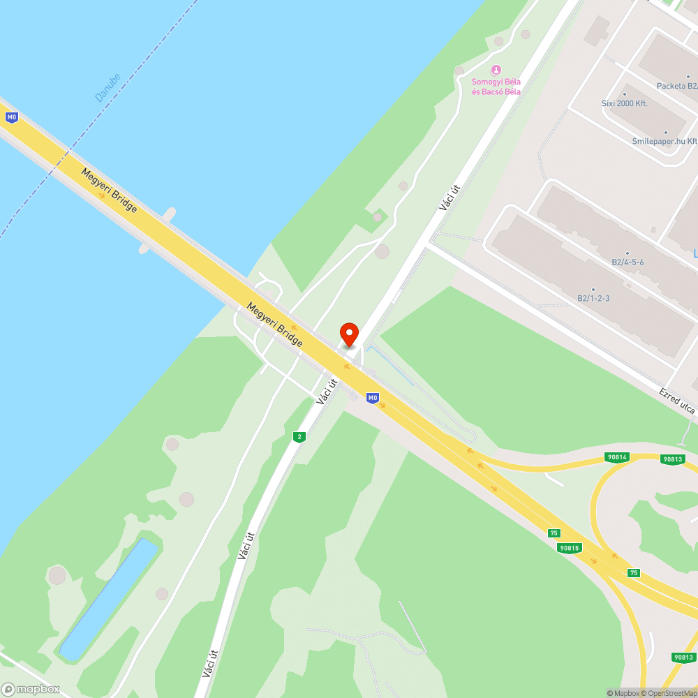 Megyeri-híd alatti vízelvezető szivárgása bejelentés helye