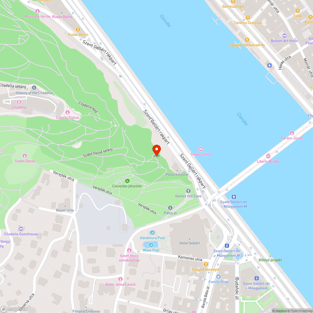 Szemét hegyek a Gellért-hegyen bejelentés helye