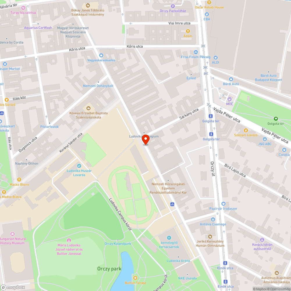 Zsák szemét az utcán bejelentés helye