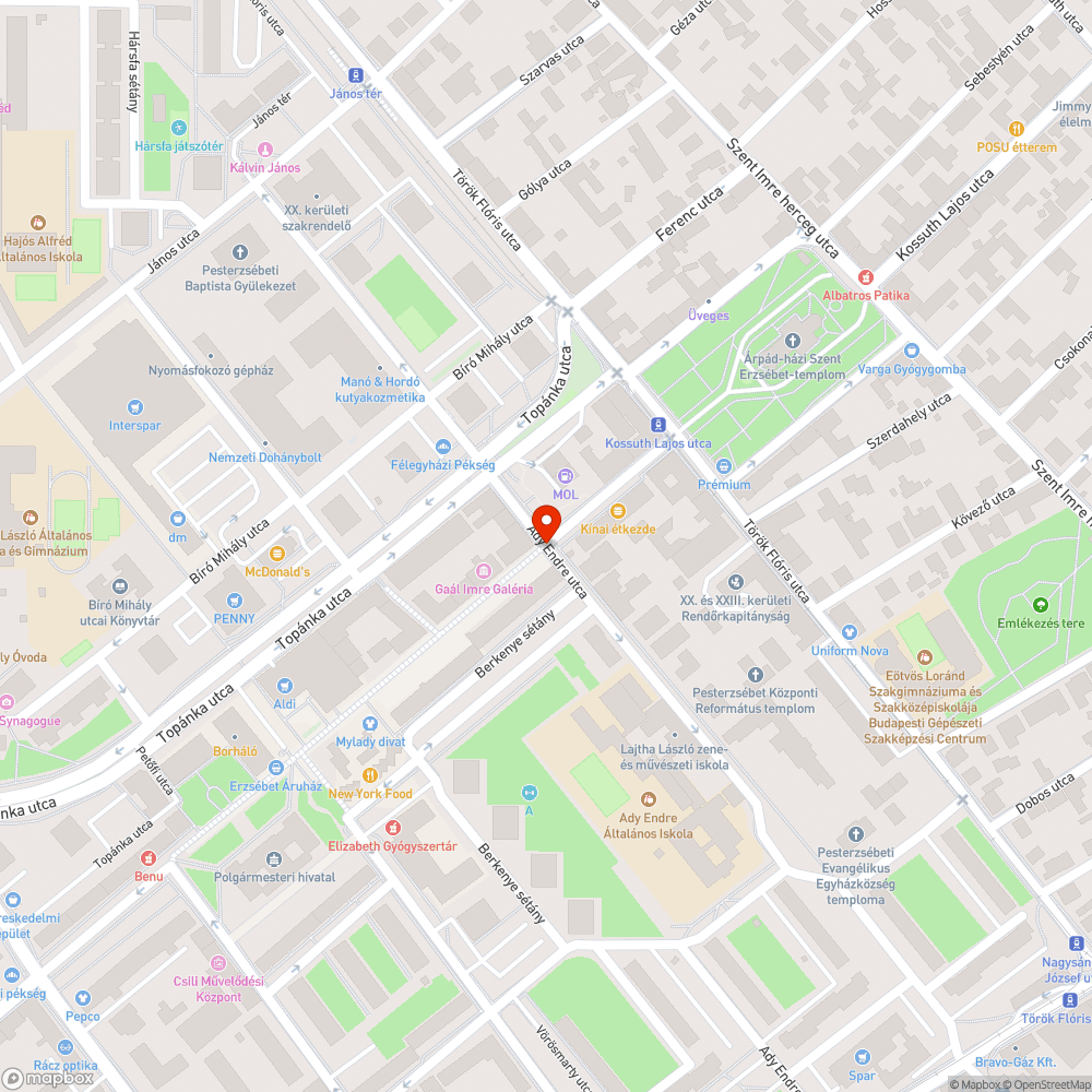 Beláthatóságot akadályozó parkolóhely bejelentés helye