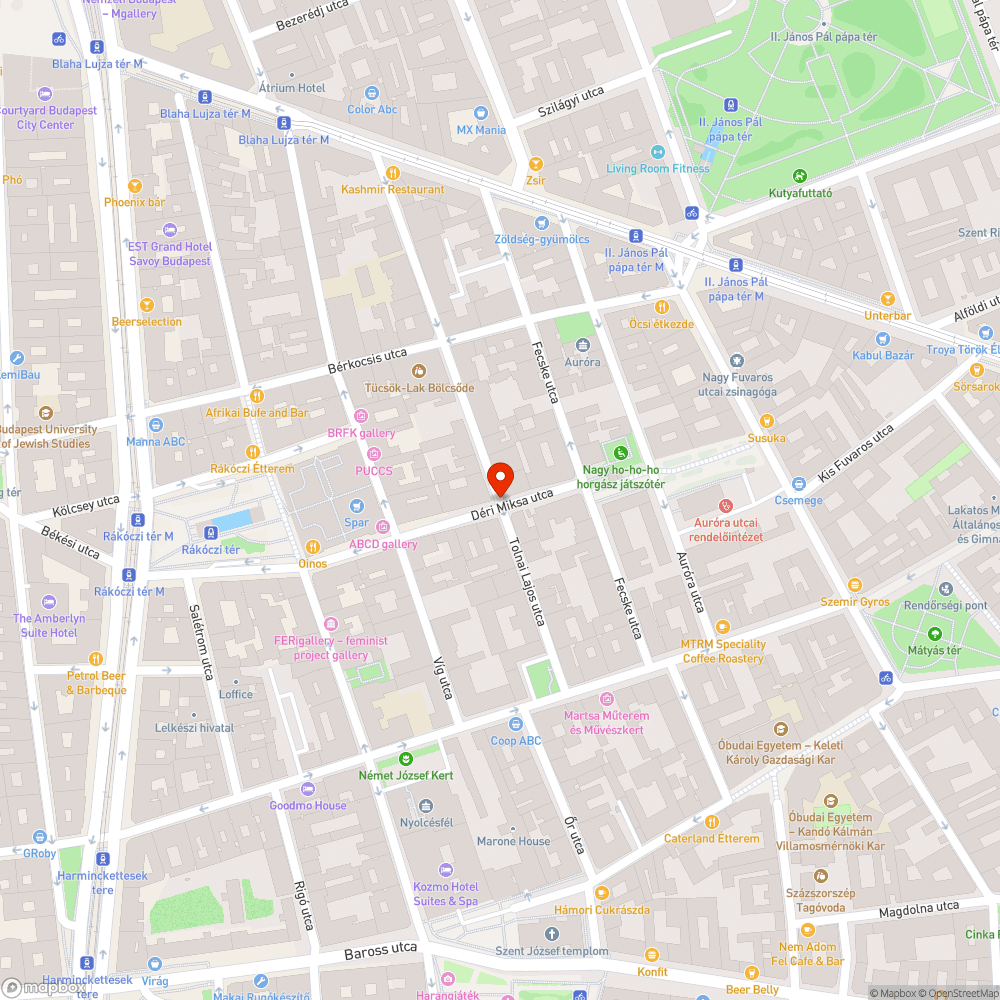 megdőlt tábla -Tolnai Déri u sarka 8. kerületben bejelentés helye