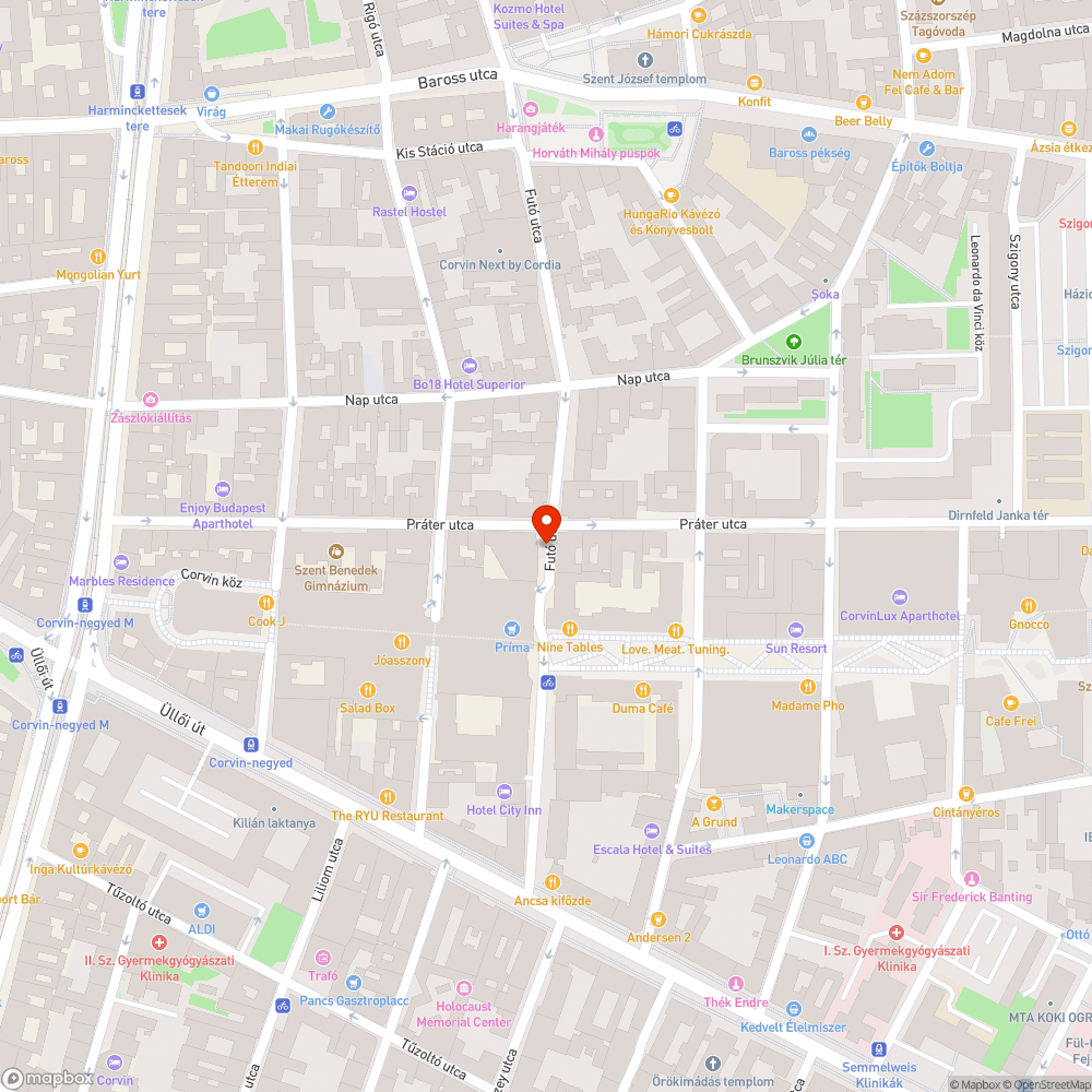 Gazdátlan járművek a Futó utcában bejelentés helye