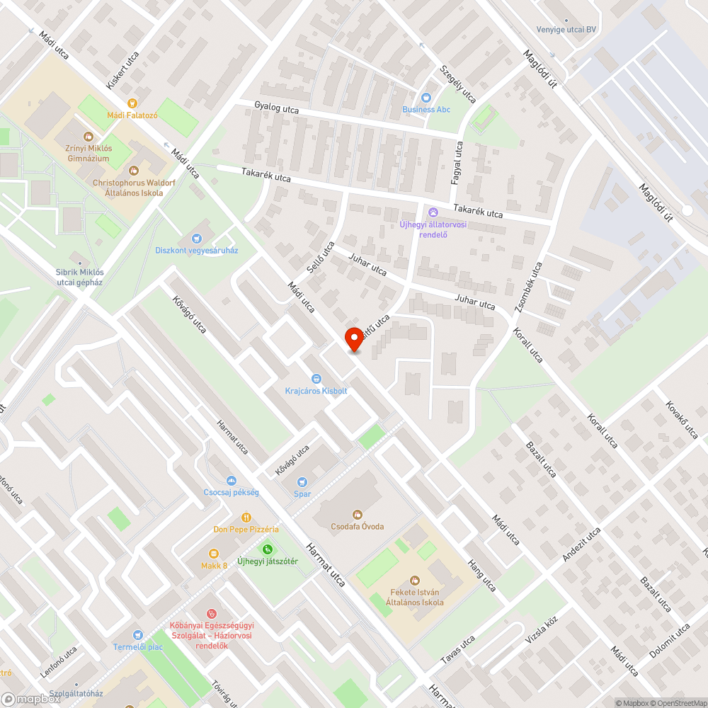 Közterületi zöldhulladék bejelentés helye