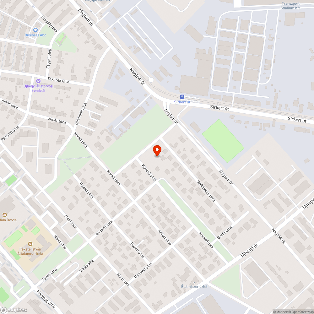 Kiszáradt, elpusztult kis fák bejelentés helye