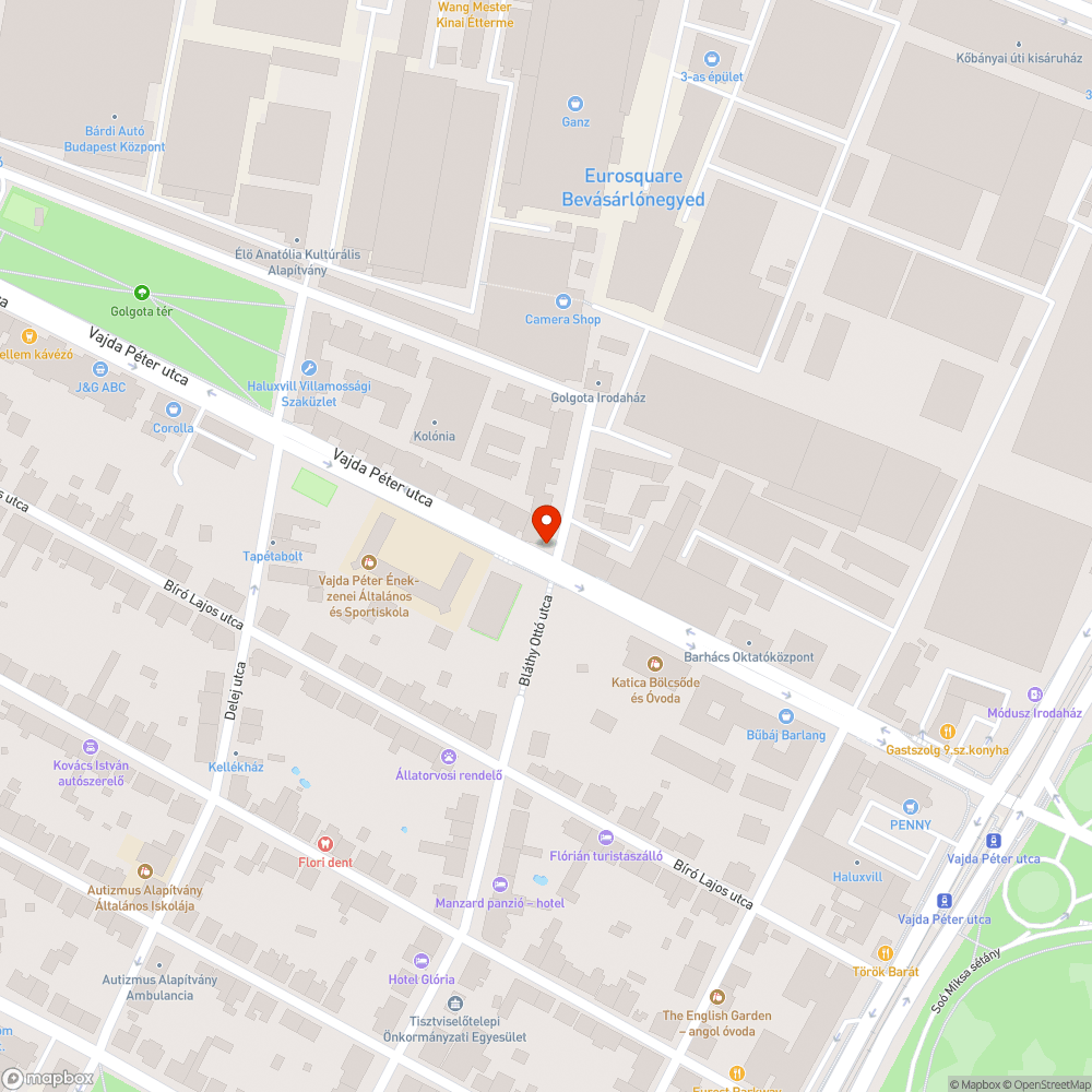 Kiszáradt fa bejelentés helye