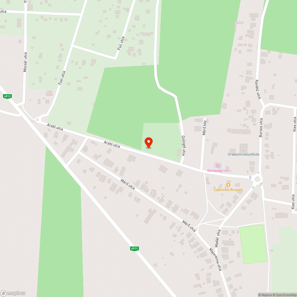 Túlburjánzott növényzet bejelentés helye