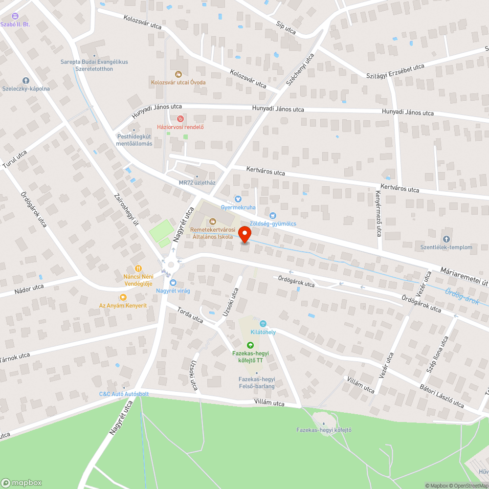 Kerékpár felfestéses úton balesetveszélyes mély kátyú bejelentés helye