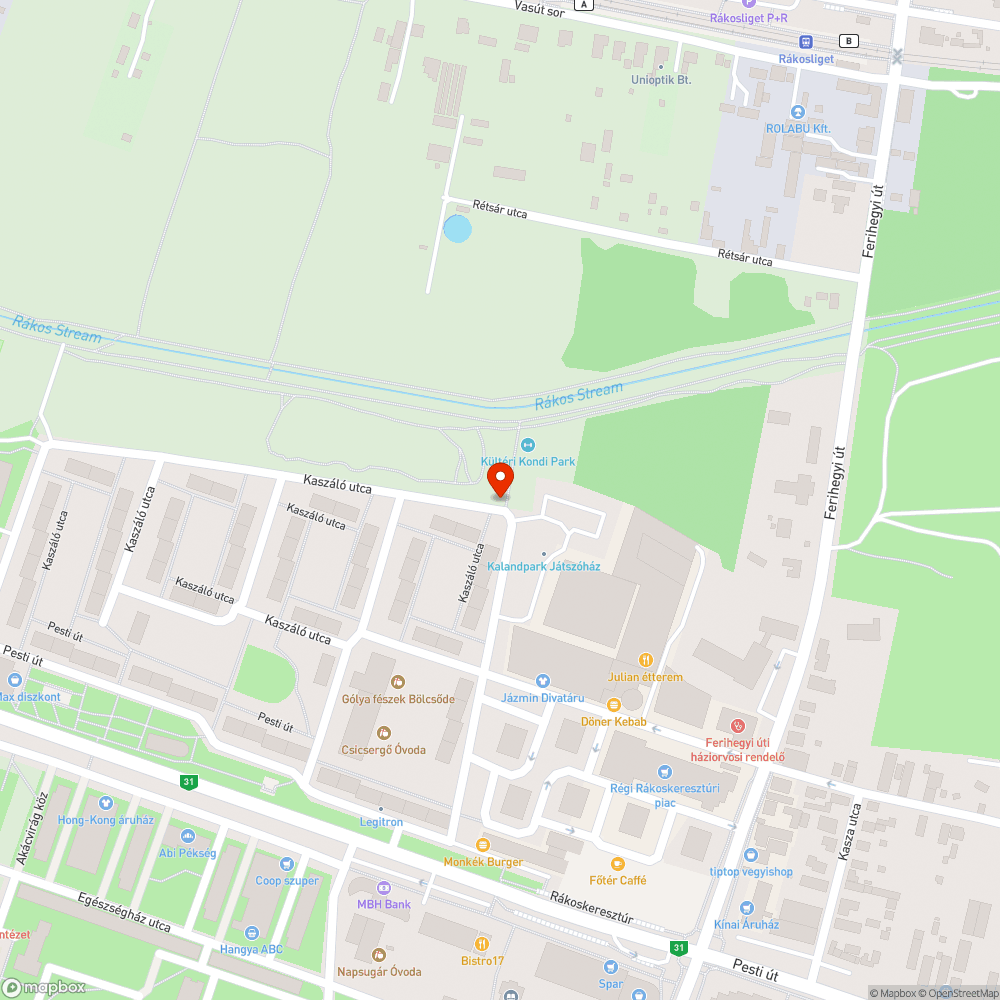 Koszos bejelentés helye