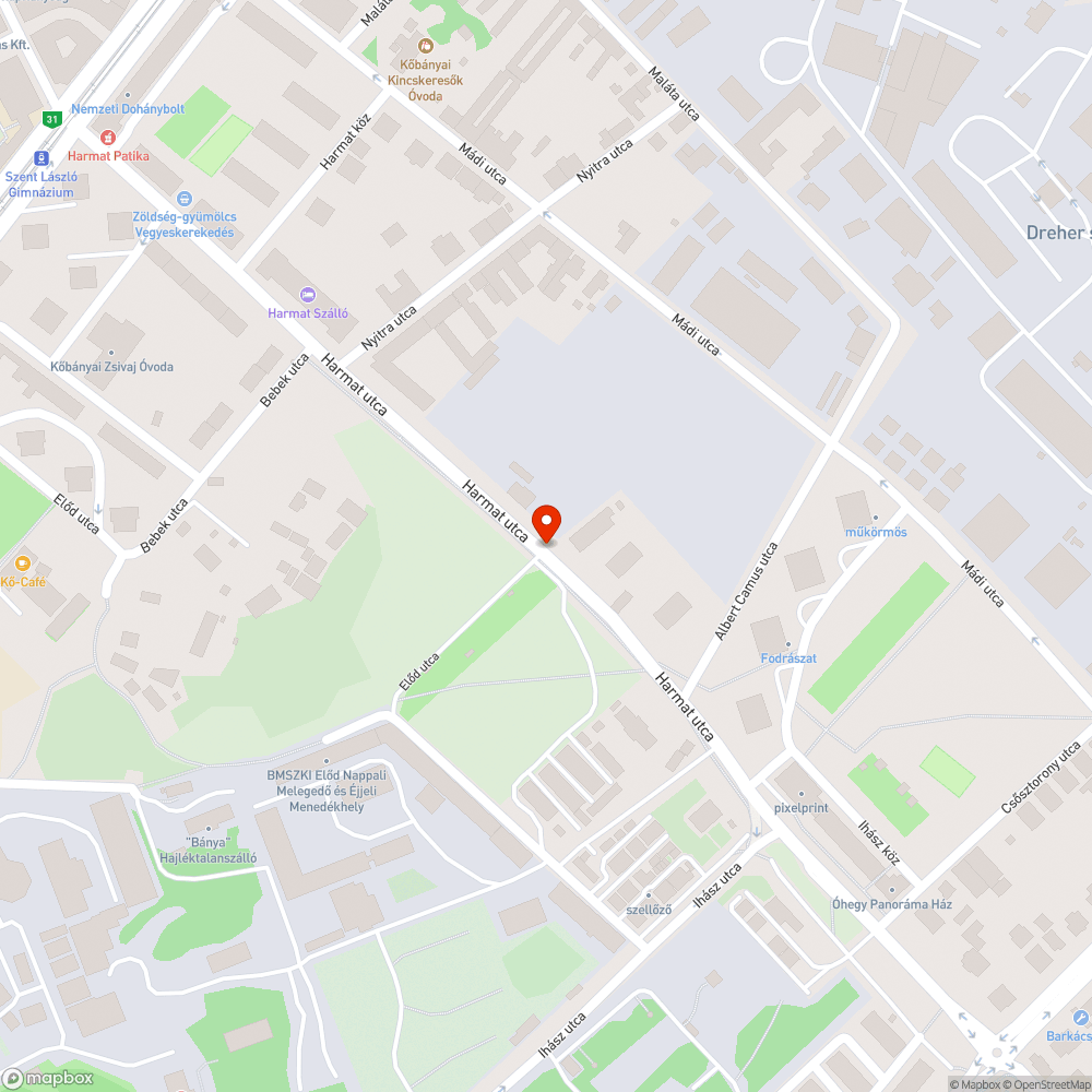 Kerékpárútra belógó növényzet bejelentés helye