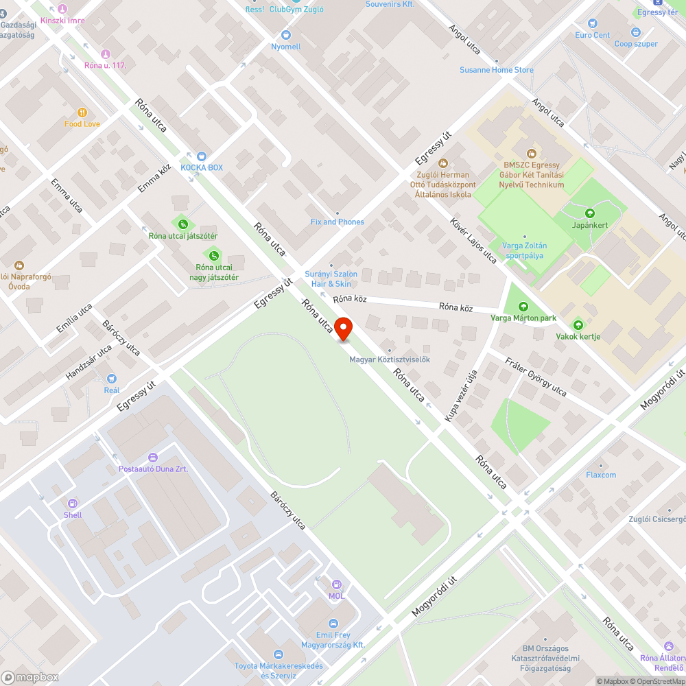 Elszáradt, gazos zöldterület bejelentés helye