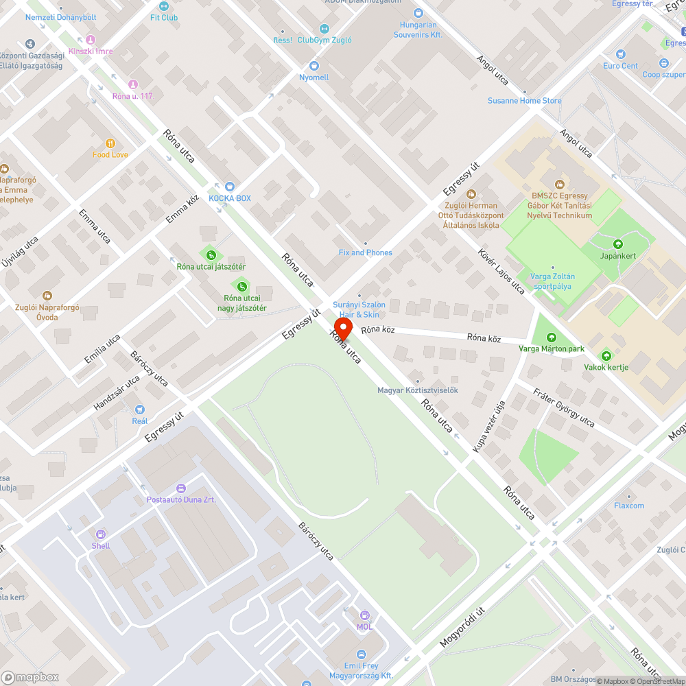 Kiszáradt fa bejelentés helye