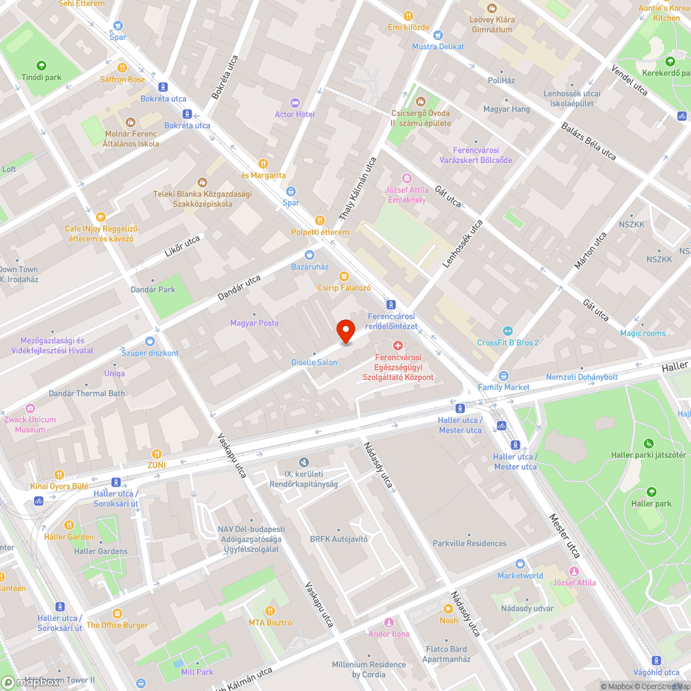 Elhagyott autó bejelentés helye