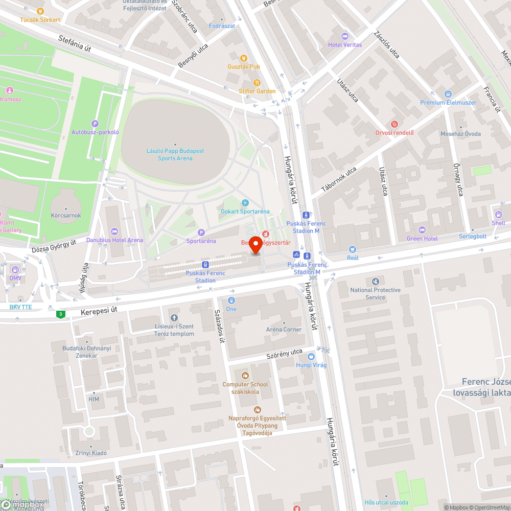 Hungária krt - Kerepesi út kereszteződés gyalogosforgalmának javítása bejelentés helye