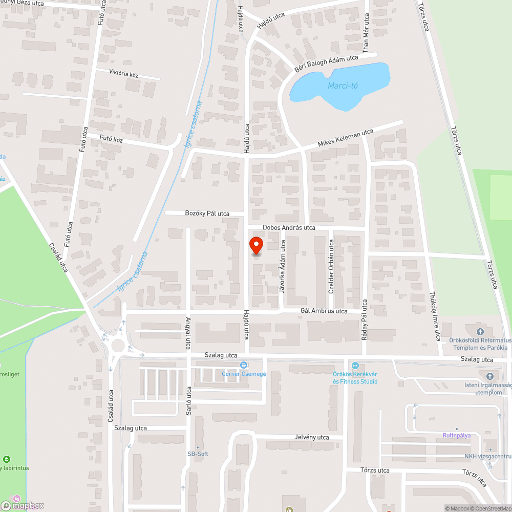 Kiégett izzó bejelentés helye