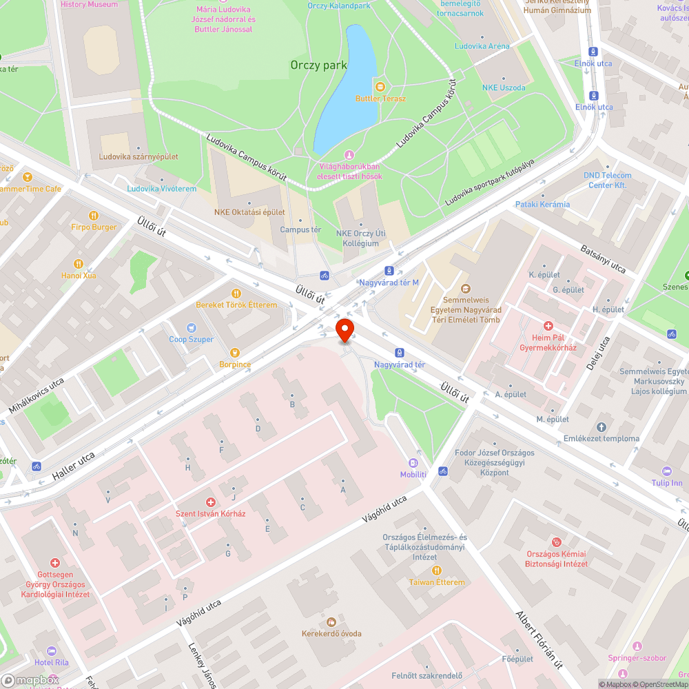 Liftajtó szélének vezető taktilis sáv bejelentés helye